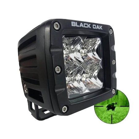 Black Oak Led Black Oak Pro Series 3.0 2in 940nm Infrared Pod Light - Flood Optics - Black Housing 2IR-POD940